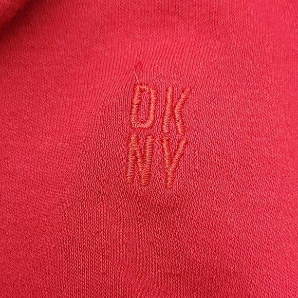 DKNY Red Crew Neck T-Shirt Size L - Picture 2 of 5